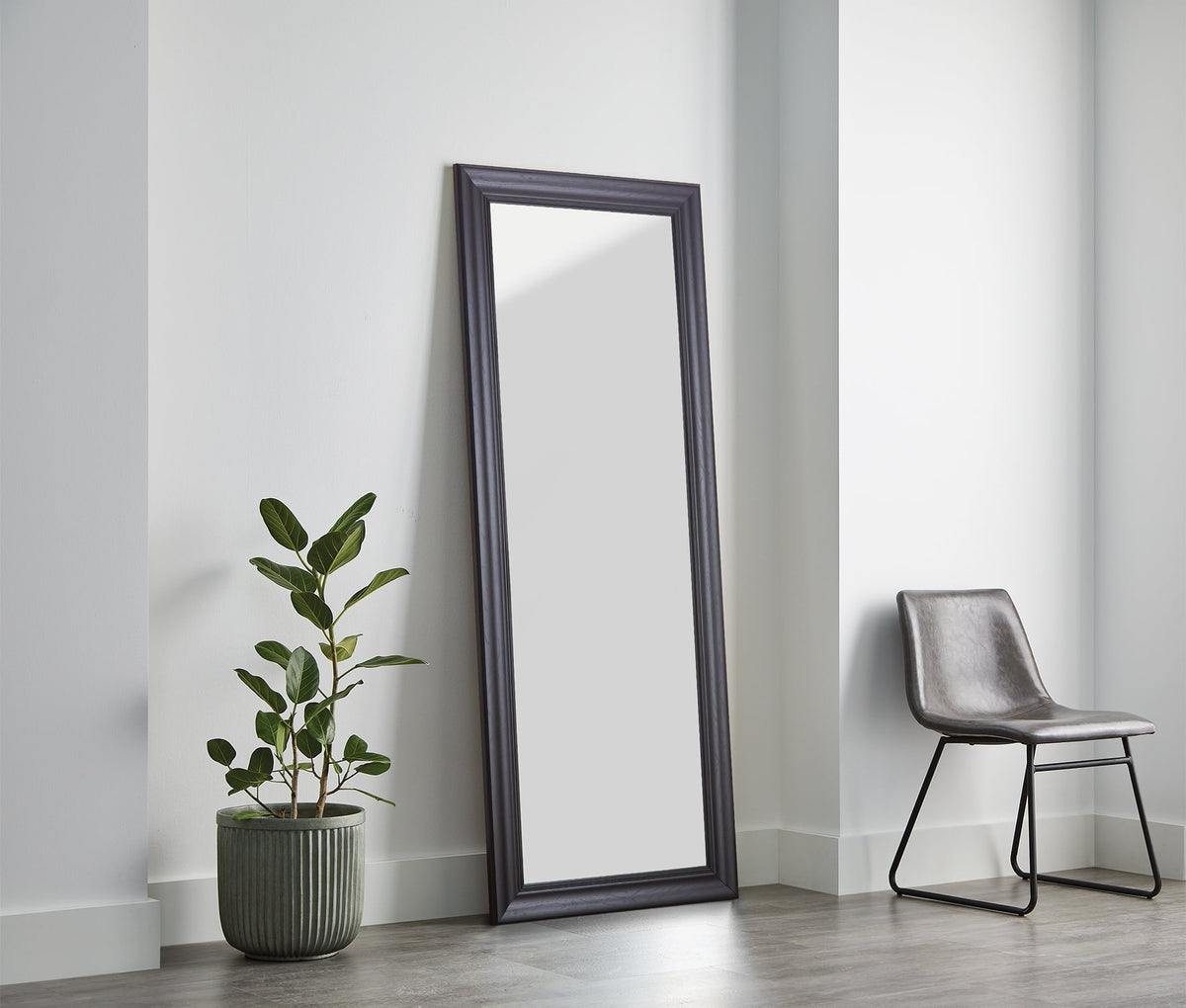 Better Homes & Gardens 27x70 Black Rectangle Large Full-Length Floor Mirror for Bedroom or Entryway