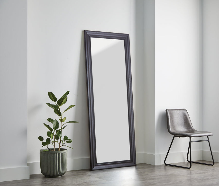 Better Homes & Gardens 27x70 Black Rectangle Large Full-Length Floor Mirror for Bedroom or Entryway
