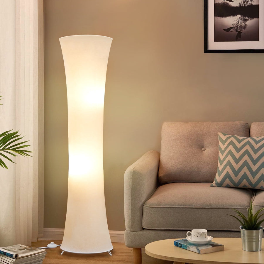 NATYSWAN 46“ Floor Lamp for Living Room, 3 Color Temperature Led Column Floor Lamp Standing Lamp Corner Floor Lamp for Bedroom, Office & Living Room, Bulbs Include