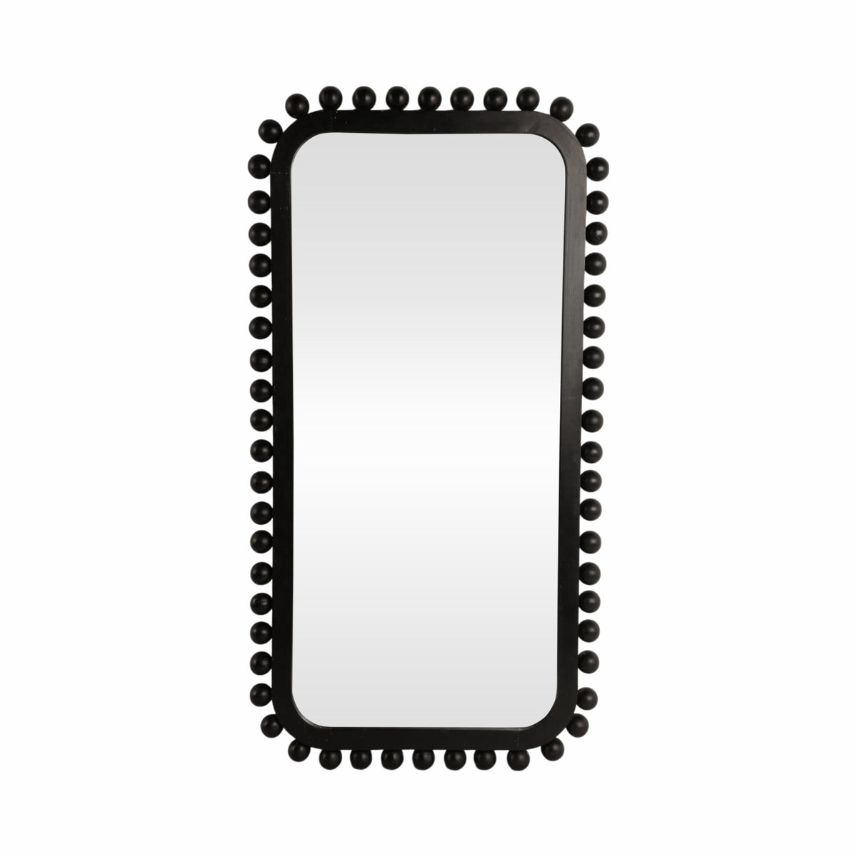 Sagebrook Home Knobby Rectangular Mirror Decor for Bedroom, Bathroom Vanity, and Living Room - Textured Frame Mirror for Console Table - 45", Black