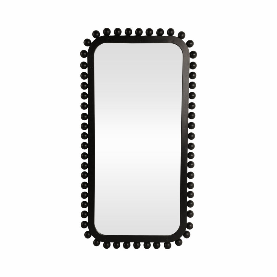 Sagebrook Home Knobby Rectangular Mirror Decor for Bedroom, Bathroom Vanity, and Living Room - Textured Frame Mirror for Console Table - 45", Black